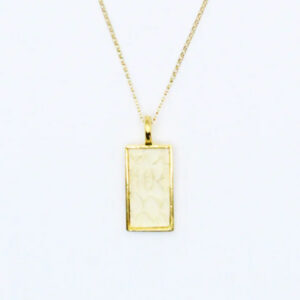 Teal Heron SALUDA NECKLACE WHITE SALMON GOLD