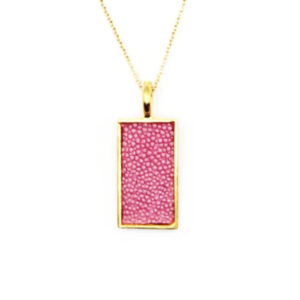 Teal Heron SALUDA NECKLACE PINK STINGRAY GOLD