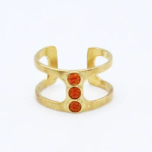 Teal Heron TOOGOODOO RING ORANGE STINGRAY GOLD