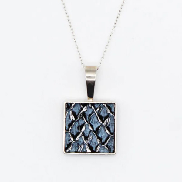 Teal Heron SANDY Necklace BLUE/Silver Salmon Silver 1 Teal Heron SANDY Necklace BLUE/Silver Salmon Silver