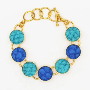 Teal Heron YADKIN BRACELET AQUA/ROYAL BLUE SEA BASS