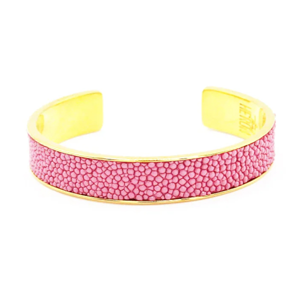 Teal Heron MAY River CUFF Pink Stingray Gold 1 Teal Heron MAY River CUFF Pink Stingray Gold
