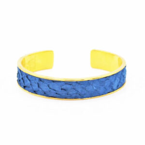 Teal Heron MAY River CUFF Royal Blue SEA Gold