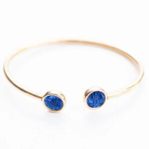 Teal Heron Sandy BAY Cuff Royal Blue SEA Bass Gold