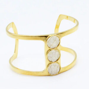 Teal Heron TOOGOODOO CUFF WHITE SALMON GOLD