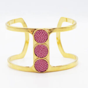 Teal Heron TOOGOODOO CUFF PINK STINGRAY Gold