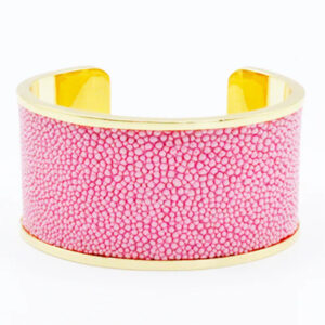 Teal Heron ASHPO CUFF PINK STINGRAY GOLD
