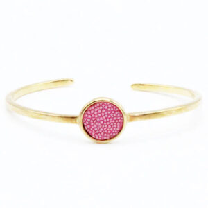 TEAL HERON P DEE CUFF PINK STINGRAY GOLD