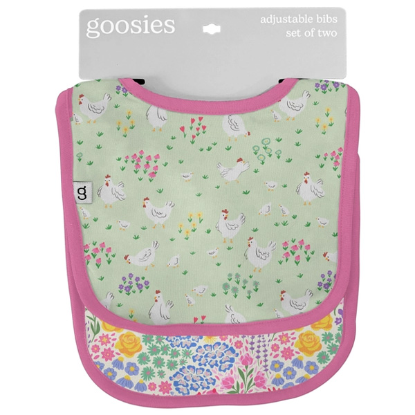 Goosies Bib Set - Spring Chickens 1 Goosies Bib Set - Spring Chickens