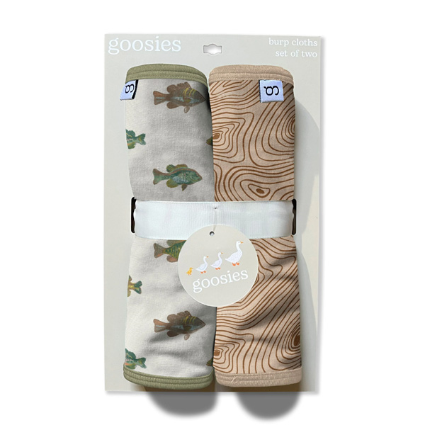Goosies Burp Cloth Set - Lake Fish 1 Goosies Burp Cloth Set - Lake Fish