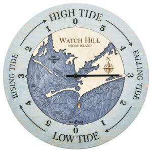 Sea and Soul Charts Watch Hill Tide Clock - Sun Bleached Blue