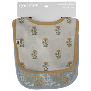 Goosies Bib Set - Marigold Block Print