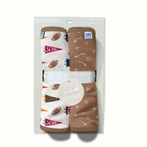 Goosies Burp Cloth Set - Varsity Flags