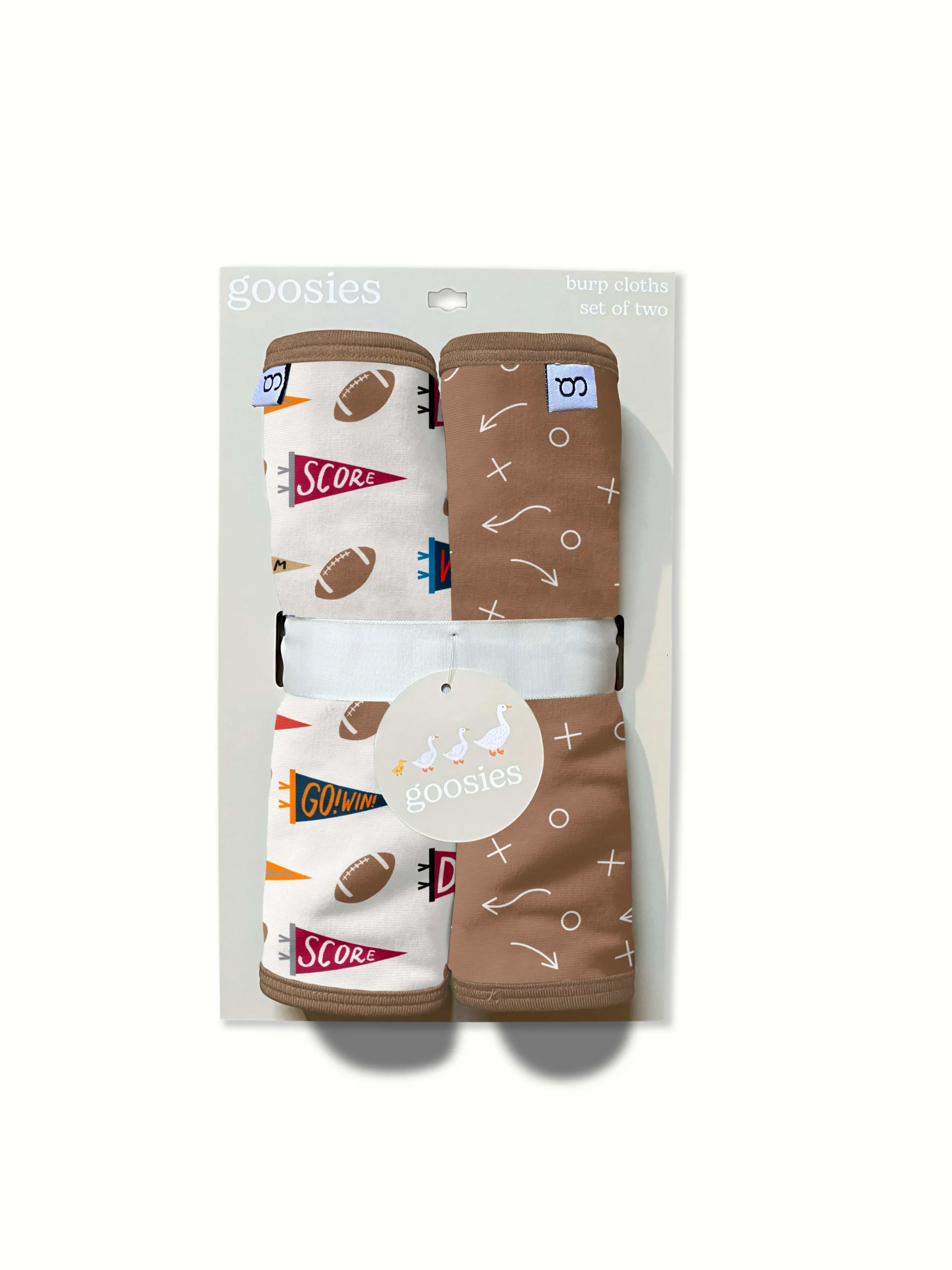 Goosies Burp Cloth Set - Varsity Flags 1 Goosies Burp Cloth Set - Varsity Flags