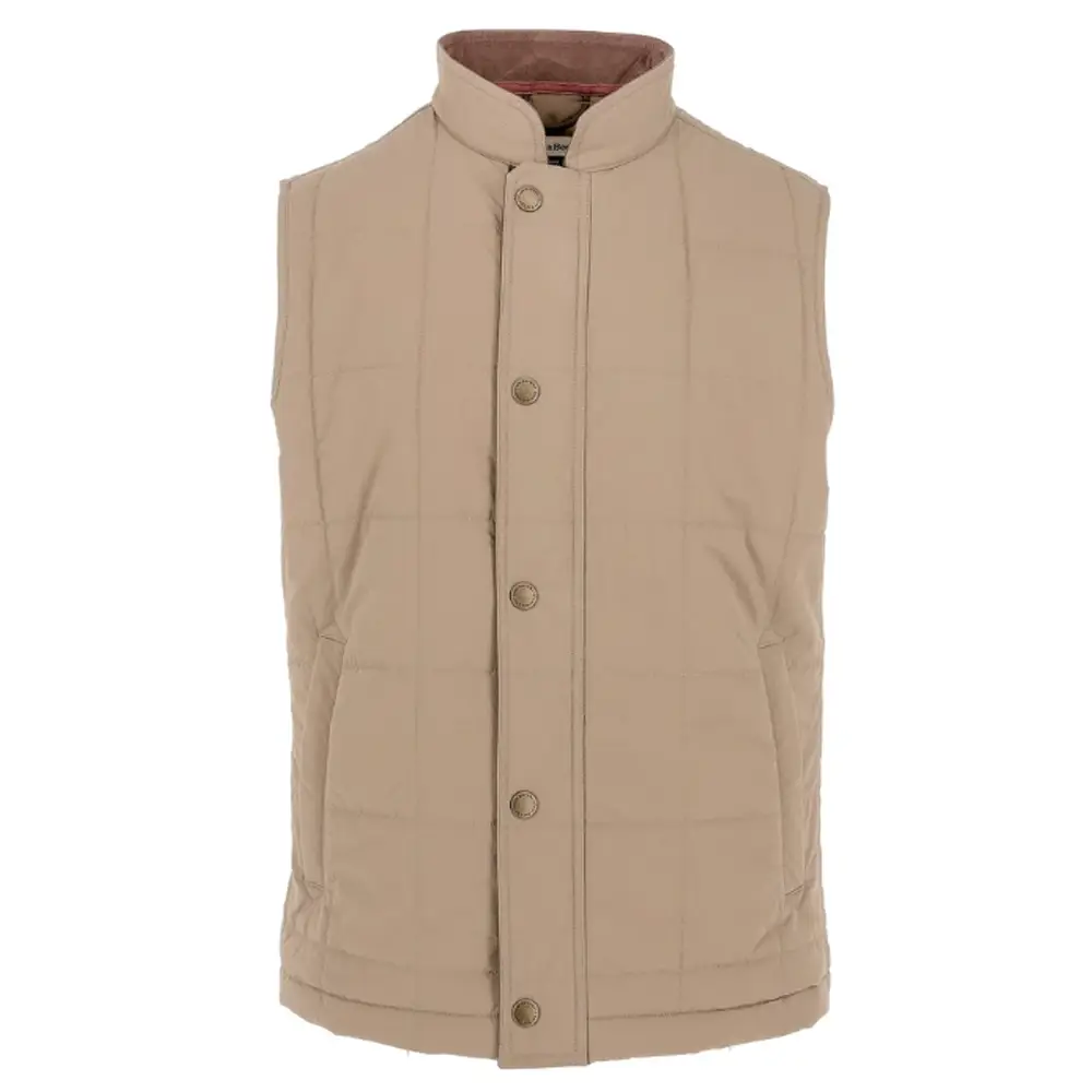 Tom Beckbe Burgess Quilted Vest Tan 1 TOM BECKBE BURGESS QUILTED VEST TAN