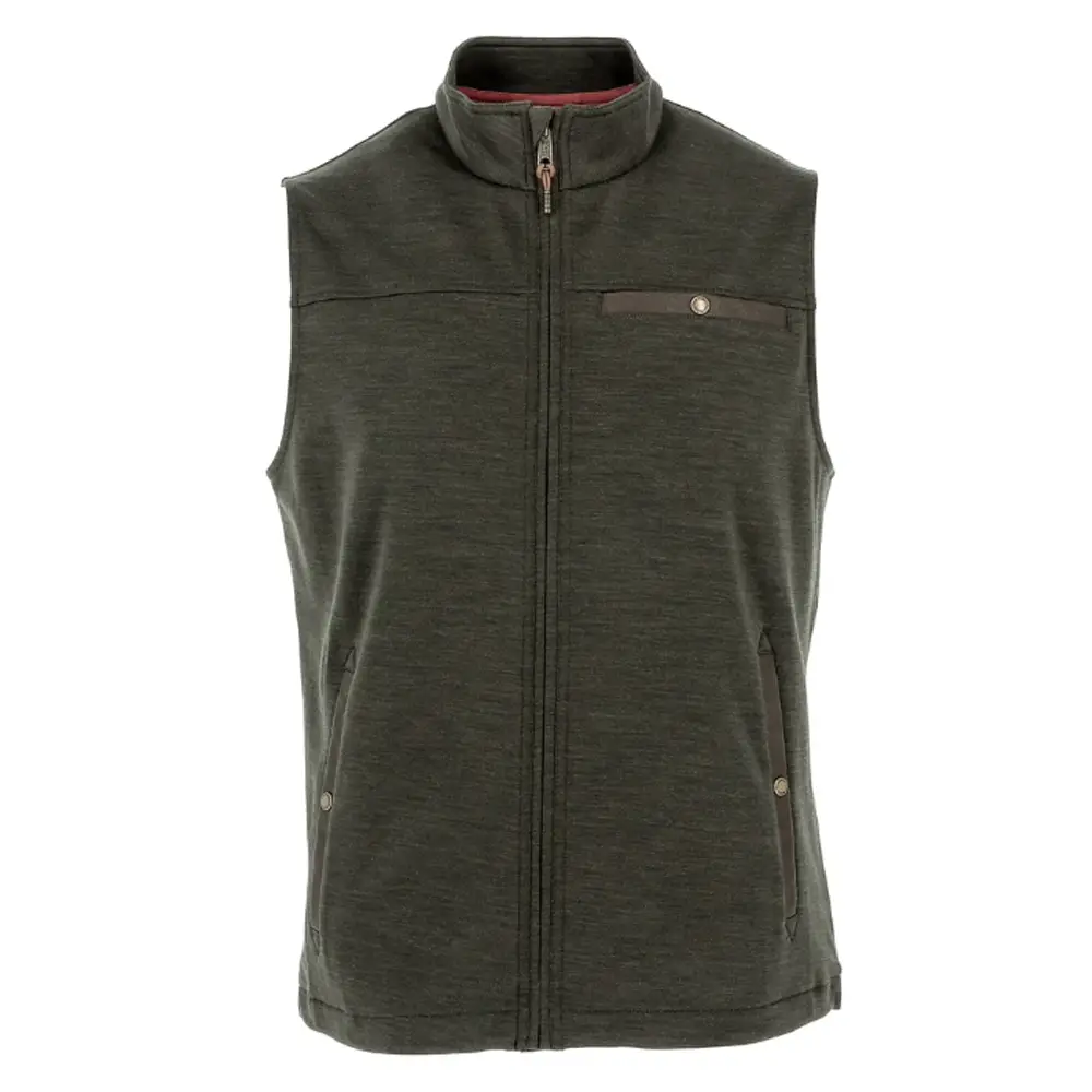 Tom Beckbe Tucker Fleece Vest Peat Green 1 TOM BECKBE TUCKER FLEECE VEST PEAT GREEN