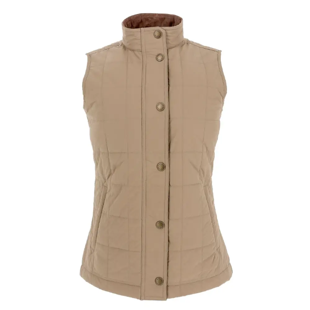 Tom Beckbe Women'S Tyler Quilted Vest Tan 1 TOM BECKBE WOMEN'S TYLER QUILTED VEST TAN