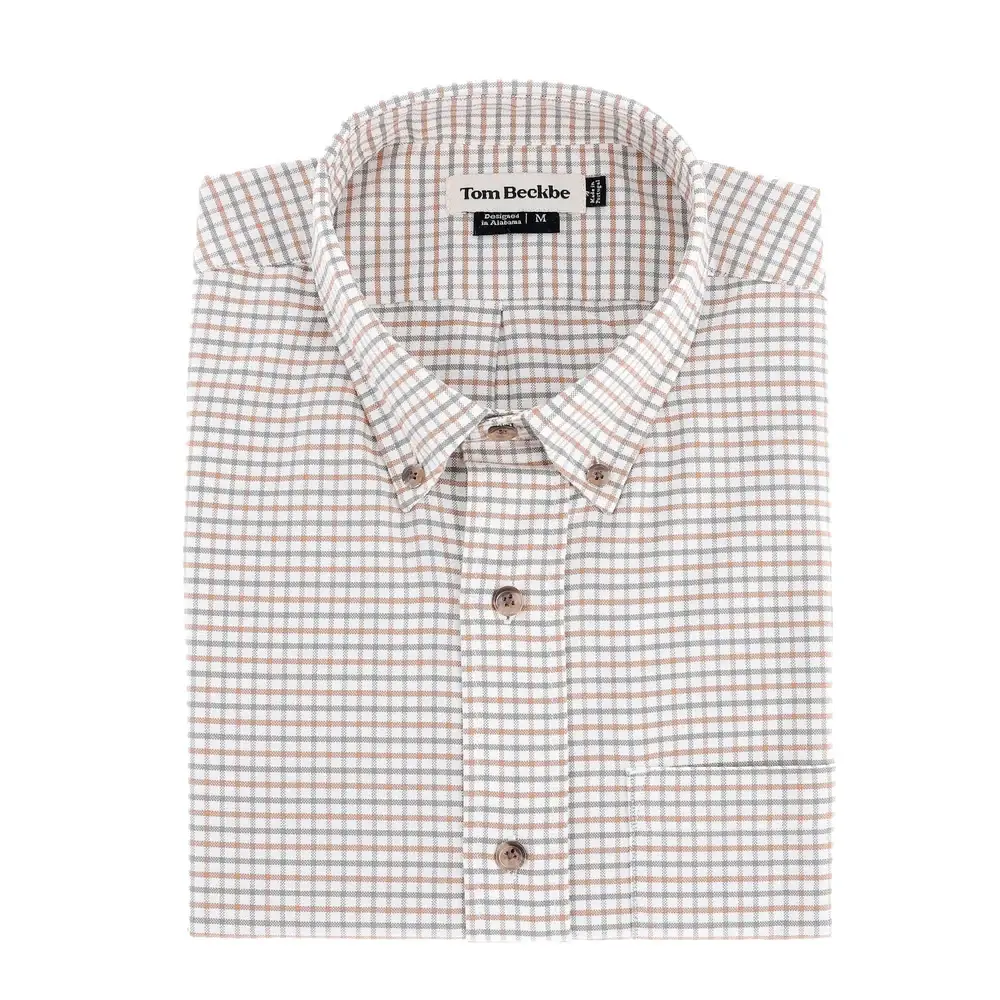 Tom Beckbe Culver Oxford Shirt Rust Grey 1 Tom Beckbe Culver Oxford Shirt Rust Grey
