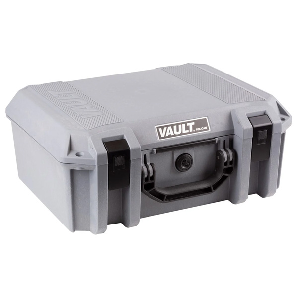 Pelican V300PF5 Vault Universal 5-Pistol Case - Ghost Gray 1 Pelican V300PF5 Vault Universal 5-Pistol Case - Ghost Gray (Closed)