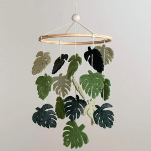 Ganapati Crafts Co Felt Baby Mobile - Monstera Serenity
