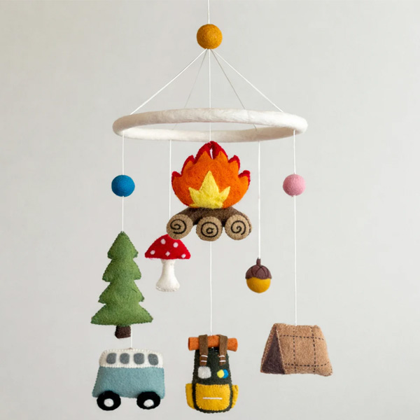 Ganapati Crafts Co Felt Baby Mobile - Camping 1 Ganapati Crafts Co Felt Baby Mobile - Camping
