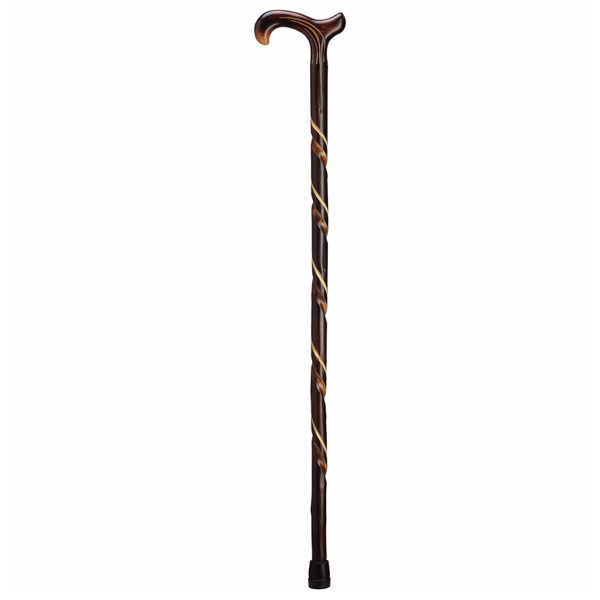 Harvy Canes Hand Carved Spiral Derby Cane 1 Harvy Canes Hand Carved Spiral Derby Cane