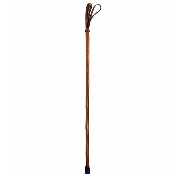 Harvy Canes Knotted English Chestnut Walking Stick with Leather Loop 1 Harvy Canes Knotted English Chestnut Walking Stick with Leather Loop