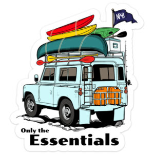 National Parks and Beyond Only the Essentials Blue Vehicle Vinyl Sticker