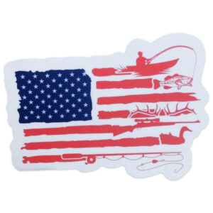 National Parks and Beyond Sportsman USA Flag Sticker Vinyl Sticker