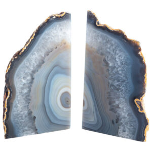 GeoCentral Natural Agate Bookends