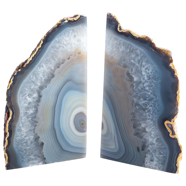 GeoCentral Natural Agate Bookends 1 GeoCentral Natural Agate Bookends