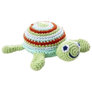 Pebble Handcrafted Playful Sea Turtle Baby Rattle
