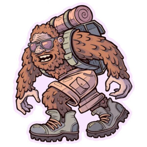 Sticker Art Animas Outdoors Sasquatch Camping Sticker