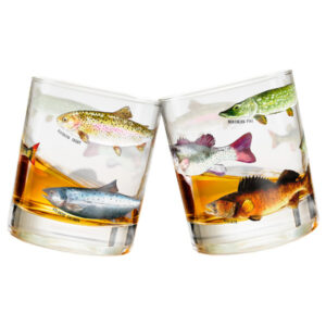 Greenline Goods Freshwater and Saltwater Whiskey Glass Set