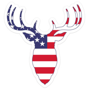 Big Moods American Flag Buck Deer Sticker