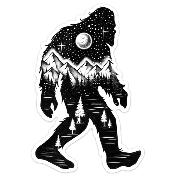 Sticker Art Sasquatch Sticker 1 Sticker Art Sasquatch Sticker