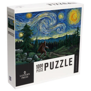 Lantern Press Bigfoot Starry Night 1000 Piece Puzzle
