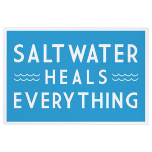 Lantern Press Saltwater Heals Everything Postcard