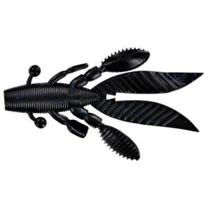 Yamamoto Baits Flappin' Hog Fishing Lures - Black with Large Blue