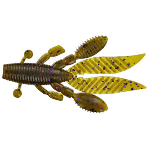 Yamamoto Baits Flappin' Hog Fishing Lures - Green Pumpkin with Purple and Small Copper