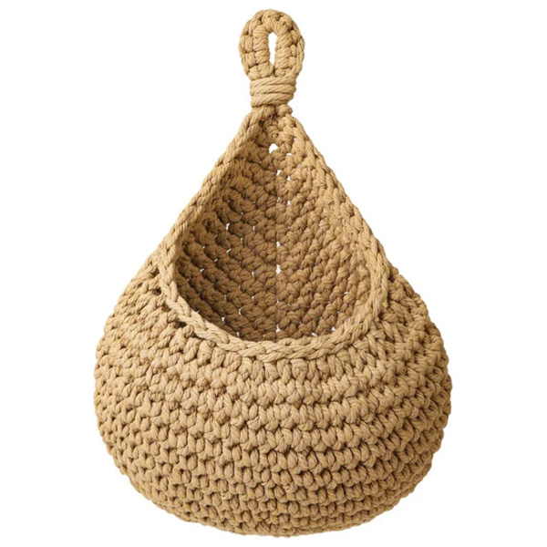 BRECK + FOX Woven Hanging Storage Basket, Medium 1 BRECK + FOX Woven Hanging Storage Basket
