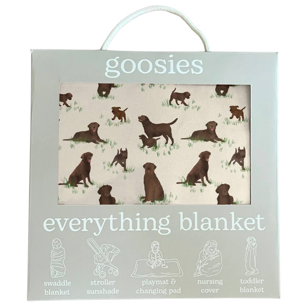 Goosies Everything Blanket - Chocolate Lab Dogs 1 Goosies Everything Blanket - Chocolate Lab Dogs