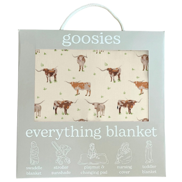 Goosies Everything Blanket - Longhorn Cows 1 Goosies Everything Blanket - Longhorn Cows
