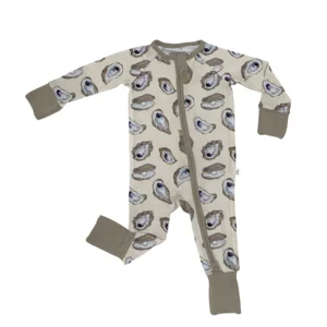 Goosies Convertible Zip Pajamas - Oysters