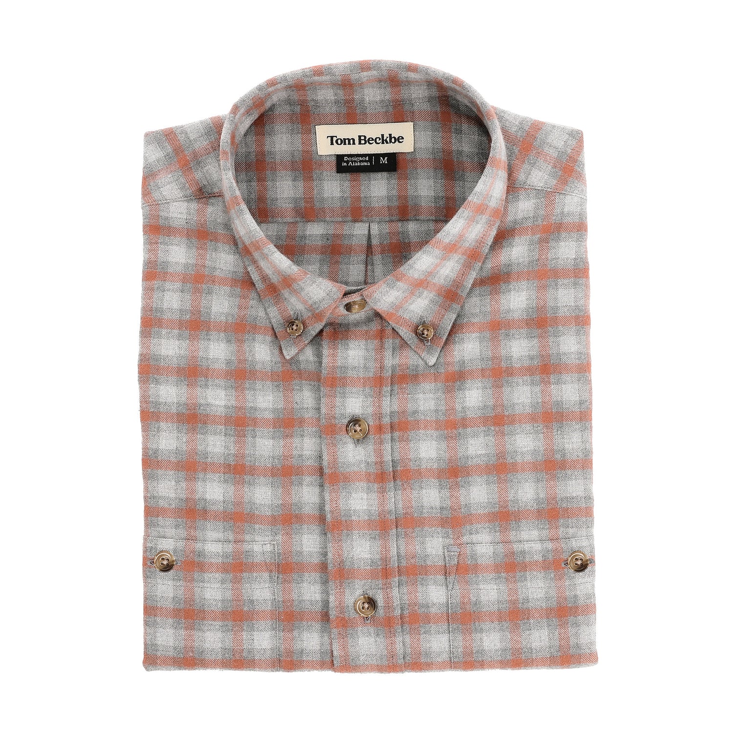 Tom Beckbe Dixon Brushed Cotton Twill Shirt - Grey Oxide 1 Tom Beckbe Dixon Brushed Cotton Twill Shirt - Grey Oxide