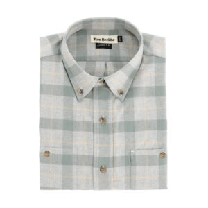 Tom Beckbe Dixon Brushed Cotton Twill Shirt - Marled Green