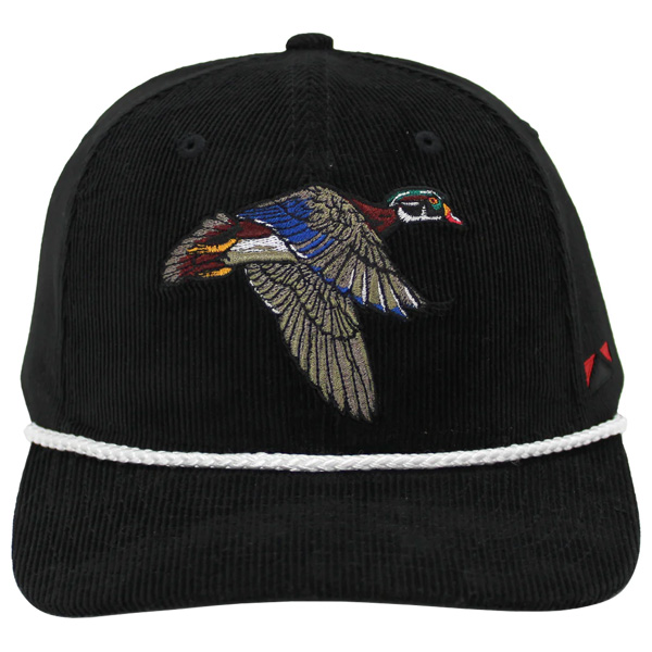 Paramount Outdoors Corduroy Wood Duck Performance Cap - Black 1 Paramount Outdoors Corduroy Wood Duck Performance Cap - Black