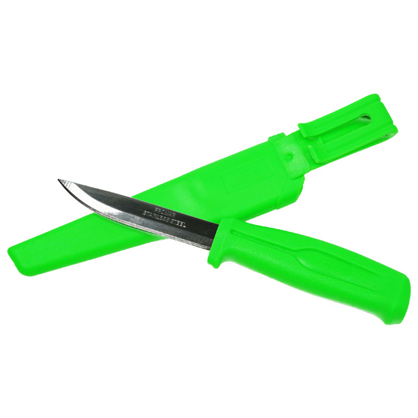 Proman Neon Color Bait Fixed Blade Knife - Various Colors 2 Proman Neon Color Bait Fixed Blade Knife - Green