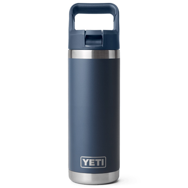YETI Rambler Water Bottle with Straw Cap, 18oz - Navy 1 YETI Rambler Water Bottle with Straw Cap - Navy