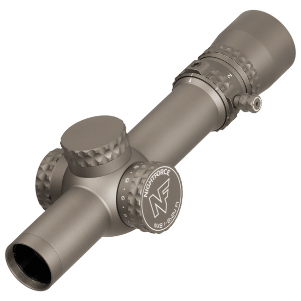 Nightforce Nx8 1-8X24Mm F1 Capped Riflescope, Fc-Dmx - Dark Earth 1 Nightforce NX8 1-8x24mm F1 Capped Riflescope FC-DMx - Dark Earth